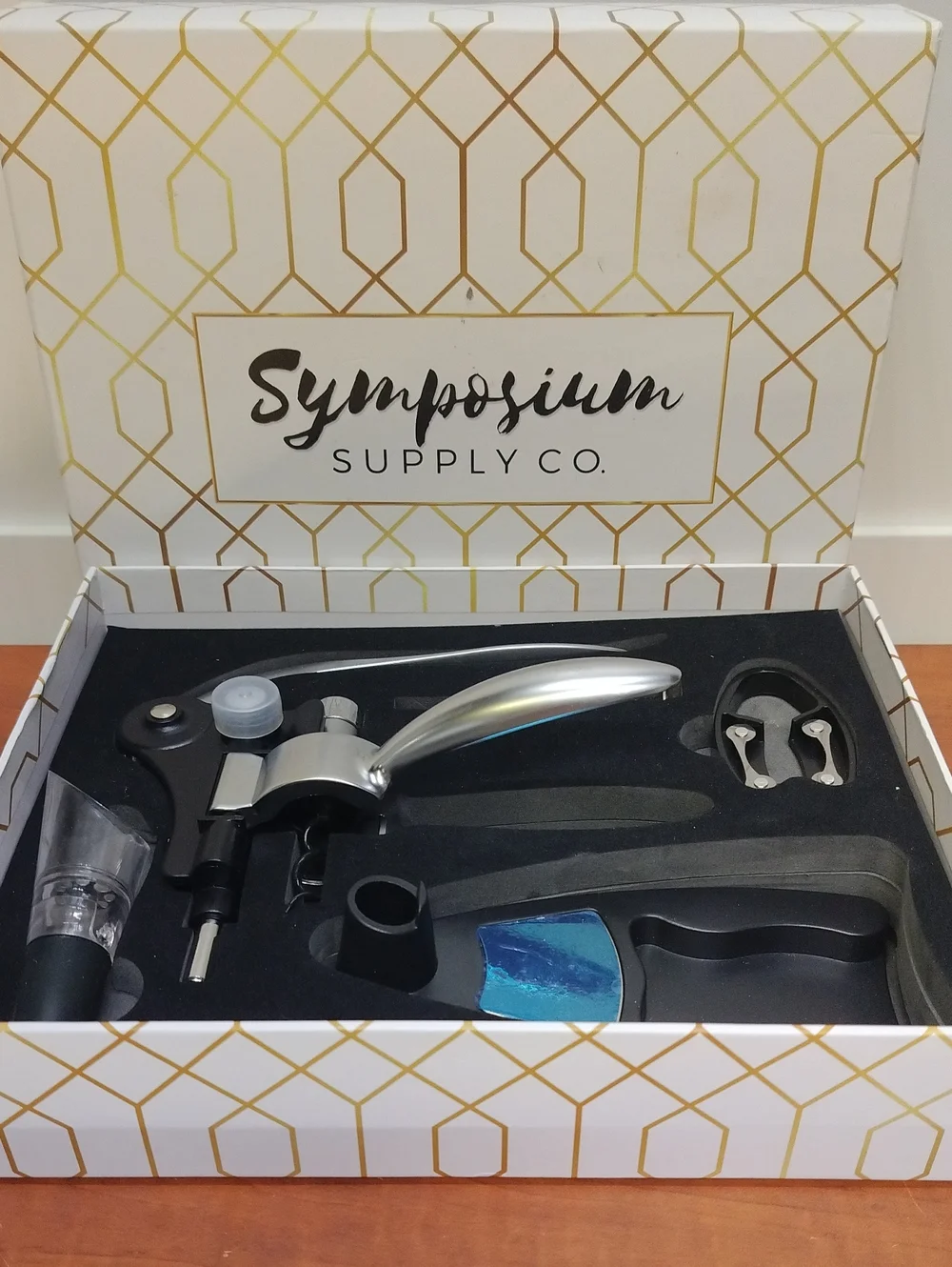 Symposium Supply Co. Wine Bottle Opener Set 5-piece kit. New in Box. Unused